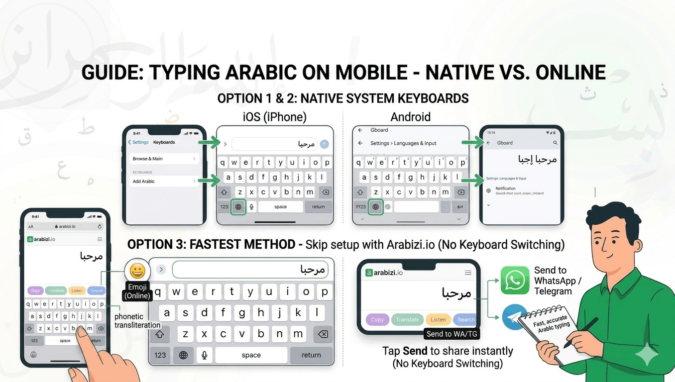 How to Type Arabic on iPhone and Android (Without Switching Keyboards)